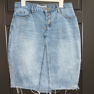 “Haven” Main Street exchange Jean skirt